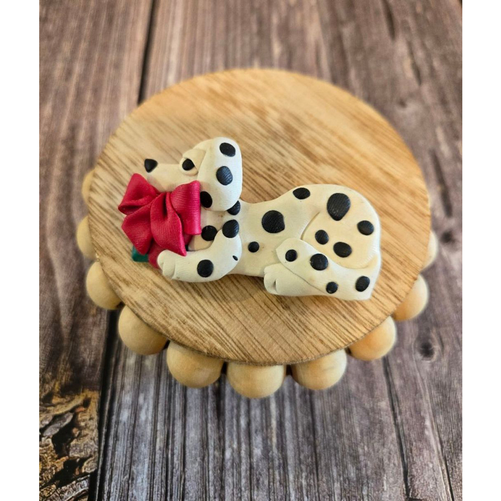 Unbranded One Size White and Black Dalmatian Dog Brooch